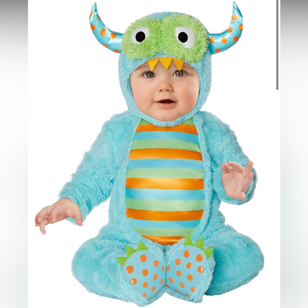 NEW size infant 12-18 months Baby Lil Monster Costume. Spirit halloween